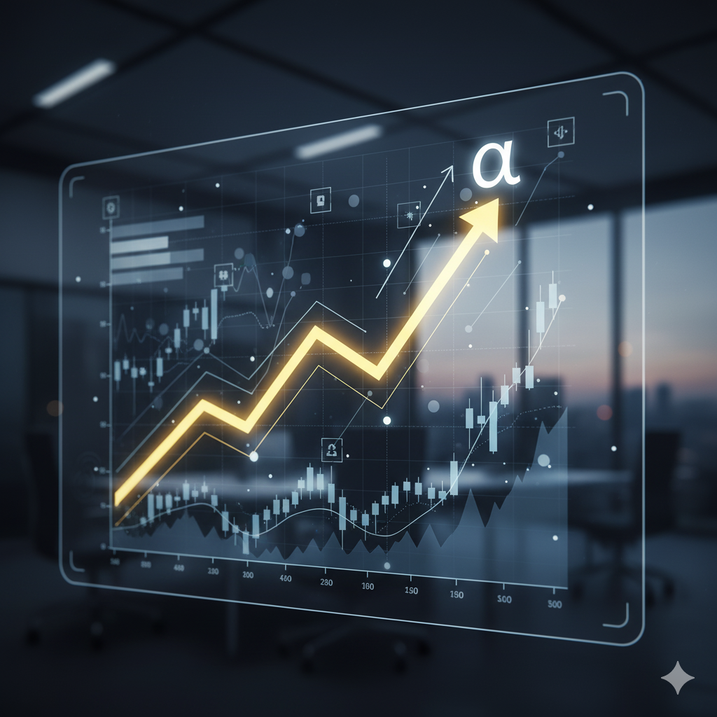Financial charts and graphs on a screen representing superior analytics